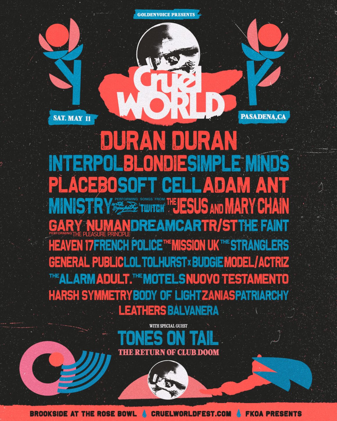 Cruel World Festival 2024 Announced Featuring Tones on Tail, Duran
