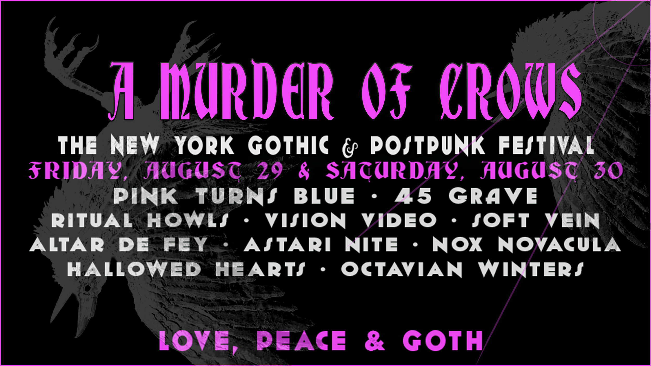 NYC Post-Punk and Goth Festival A Murder of Crows Returns With