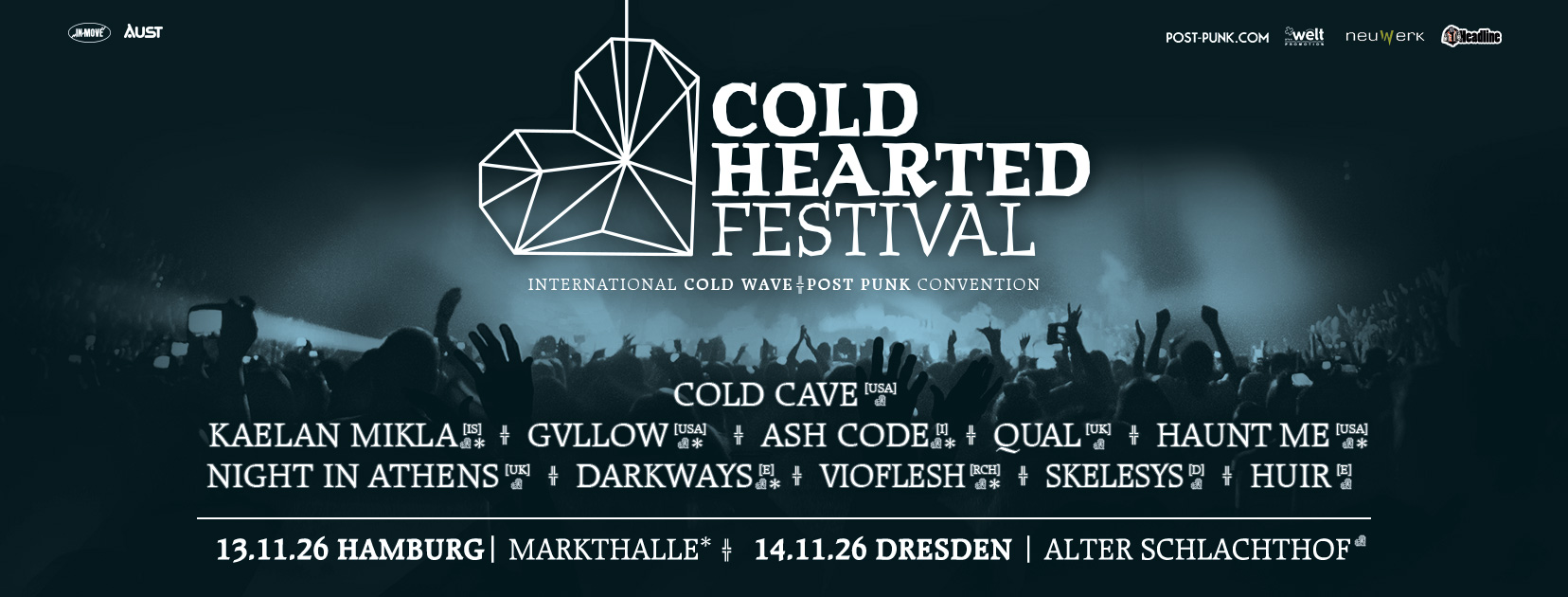 Cold-Hearted Festival 2026 Announced With Cold Cave, Kaelan Mikla