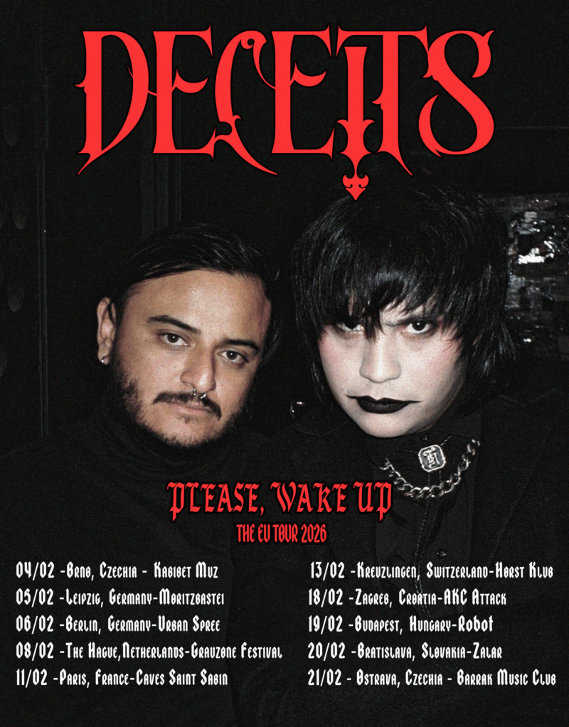 DECEITS European Tour 2026 flyer