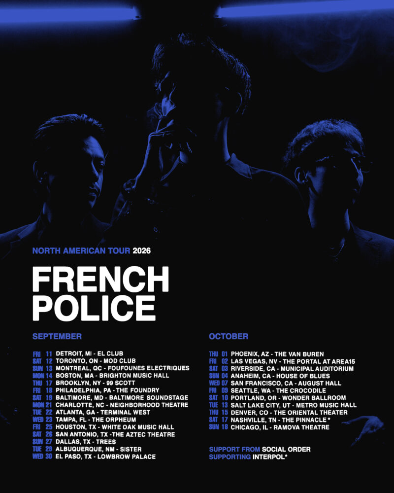French Police 2026 North American tour poster